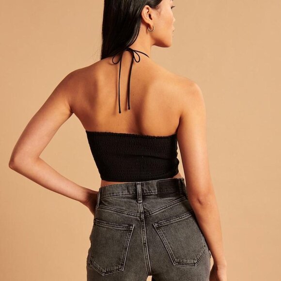 abercrombie black halter hardware top - Picture 2 of 3